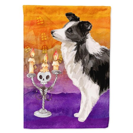 Carolines Treasures Hallween Border Collie Flag Canvas House Size CK3207CHF